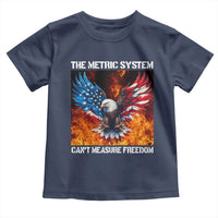 Funny Bald Eagle 4th of July Toddler T Shirt The Metric System Cant Measure Freedom American Flag - Wonder Print Shop