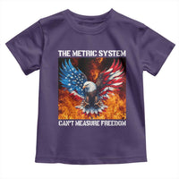 Funny Bald Eagle 4th of July Toddler T Shirt The Metric System Cant Measure Freedom American Flag - Wonder Print Shop