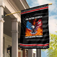 Funny Bald Eagle 4th of July Garden Flag The Metric System Cant Measure Freedom American Flag