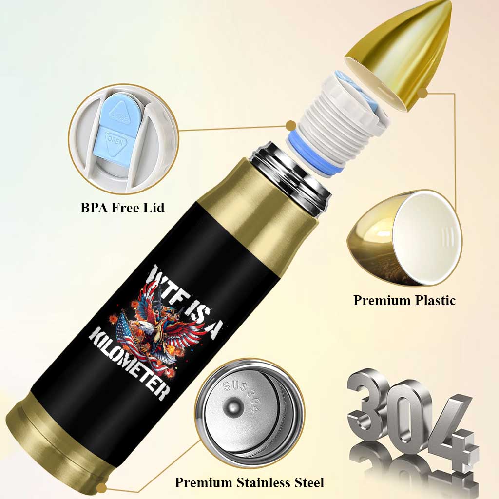Funny 4th Of July WTF Is A Kilometer Bullet Tumbler USA Meme Founding Father Patriotic - Wonder Print Shop