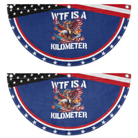 Funny 4th Of July WTF Is A Kilometer Patriotic Fan Flag USA Meme Founding Father