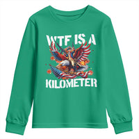 Funny 4th Of July WTF Is A Kilometer Youth Sweatshirt USA Meme Founding Father Patriotic - Wonder Print Shop