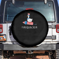 Funny July 4th Goose Spare Tire Cover Patriotic Goose Firework Firequacker Independence Day - Wonder Print Shop