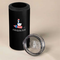Funny July 4th Goose 4 in 1 Can Cooler Tumbler Patriotic Goose Firework Firequacker Independence Day - Wonder Print Shop