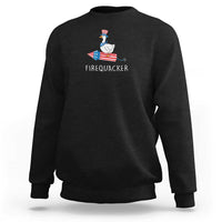 Funny July 4th Goose Sweatshirt Patriotic Goose Firework Firequacker Independence Day - Wonder Print Shop