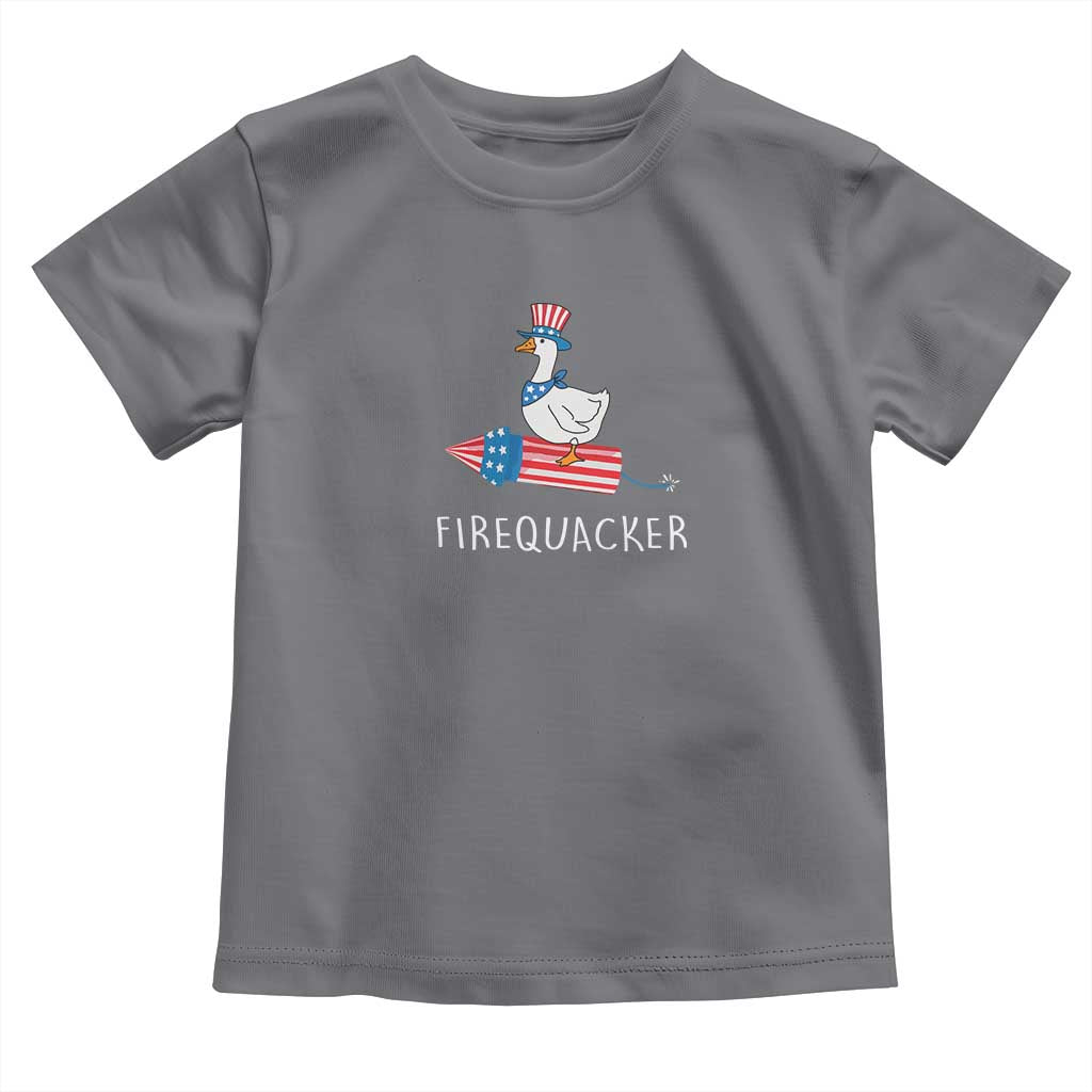 Funny July 4th Goose Toddler T Shirt Patriotic Goose Firework Firequacker Independence Day - Wonder Print Shop