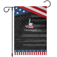 Funny July 4th Goose Garden Flag Patriotic Goose Firework Firequacker Independence Day