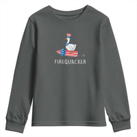 Funny July 4th Goose Youth Sweatshirt Patriotic Goose Firework Firequacker Independence Day - Wonder Print Shop