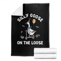 Funny Silly Goose Throw Blanket Goose On The Loose Animal Humor