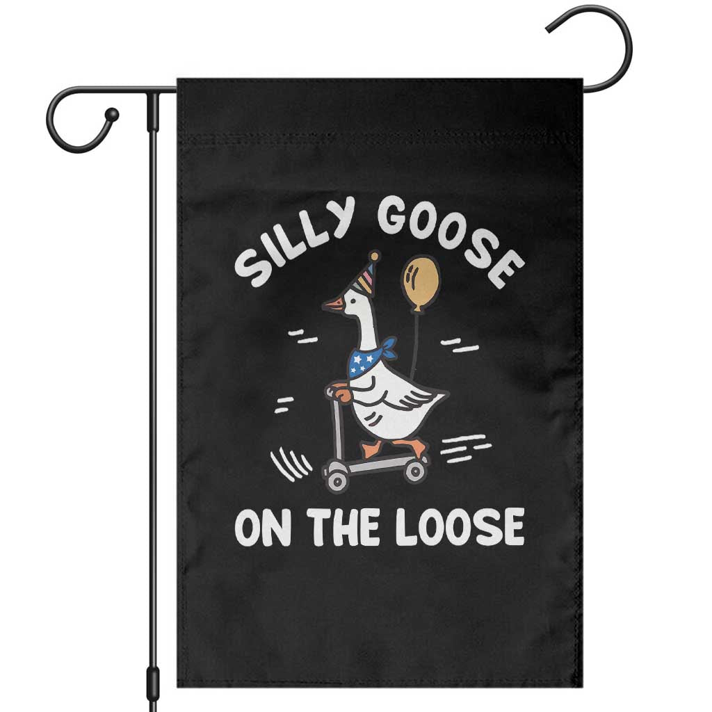 Funny Silly Goose Garden Flag Goose On The Loose Animal Humor