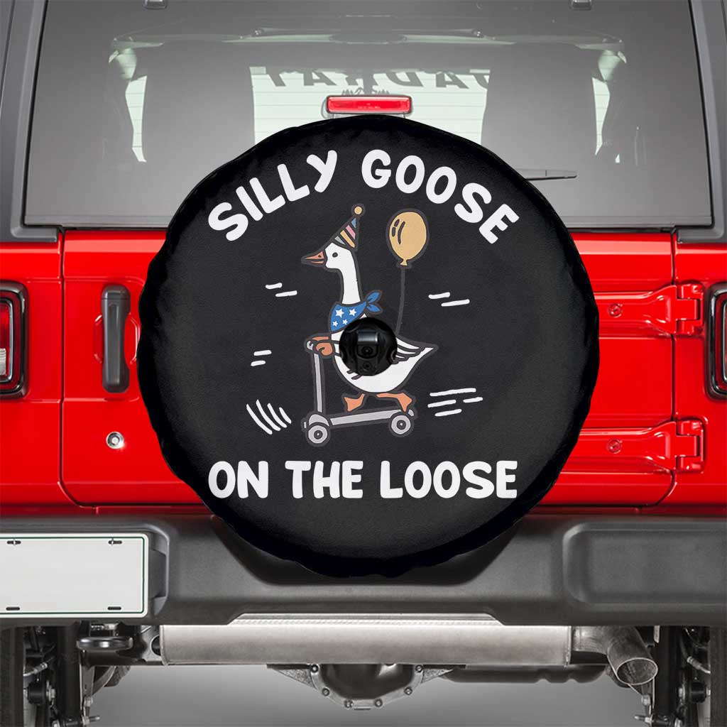 Funny Silly Goose Spare Tire Cover Goose On The Loose Animal Humor