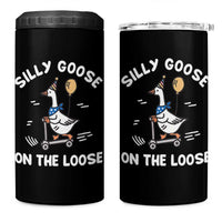 Funny Silly Goose 4 in 1 Can Cooler Tumbler Goose On The Loose Animal Humor