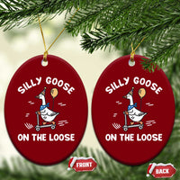 Funny Silly Goose Ceramic Ornament Goose On The Loose Animal Humor