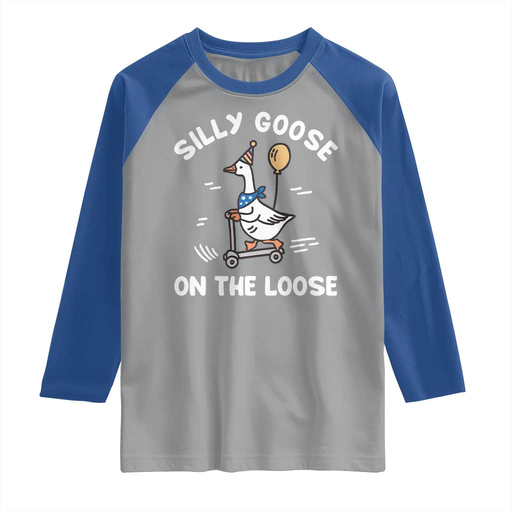 Funny Silly Goose Raglan Shirt Goose On The Loose Animal Humor