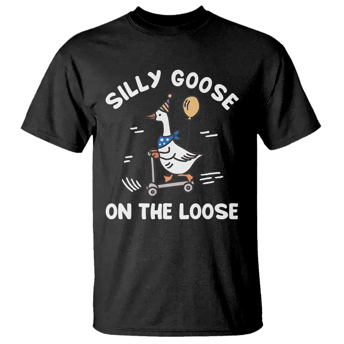 Funny Silly Goose T Shirt Goose On The Loose Animal Humor