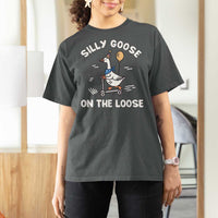 Funny Silly Goose T Shirt For Women Goose On The Loose Animal Humor