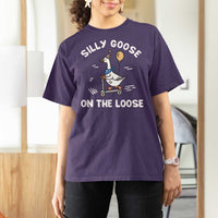 Funny Silly Goose T Shirt For Women Goose On The Loose Animal Humor