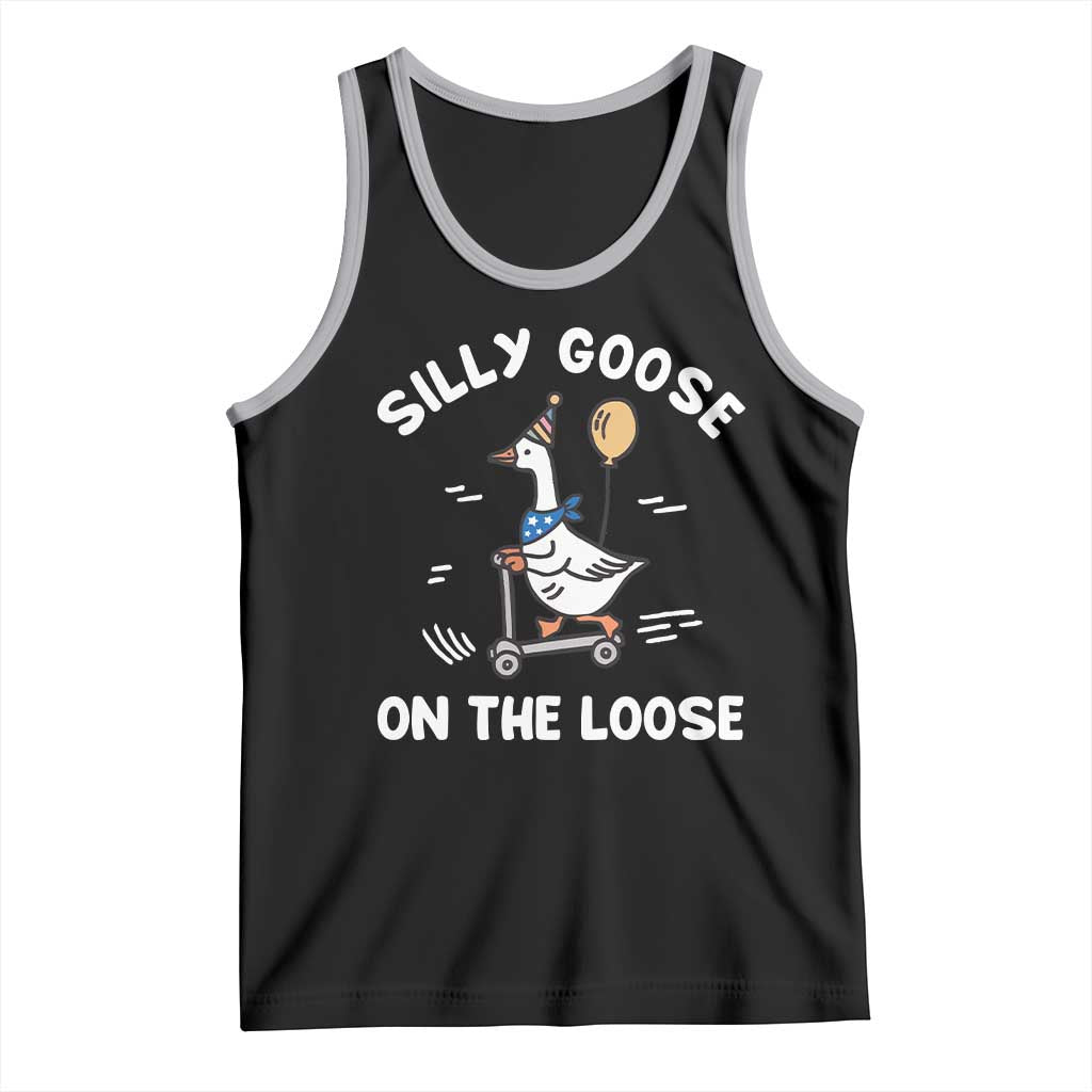 Funny Silly Goose Tank Top Goose On The Loose Animal Humor