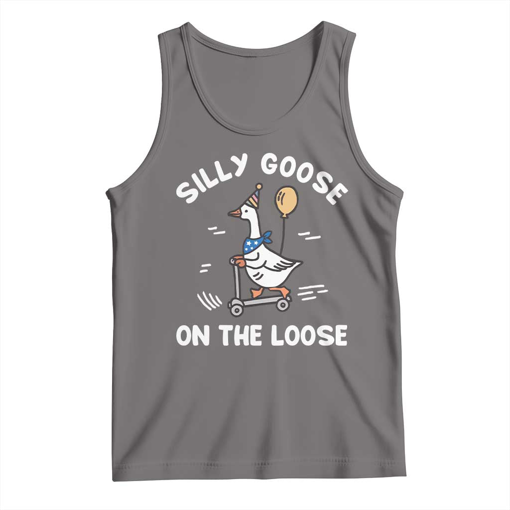 Funny Silly Goose Tank Top Goose On The Loose Animal Humor