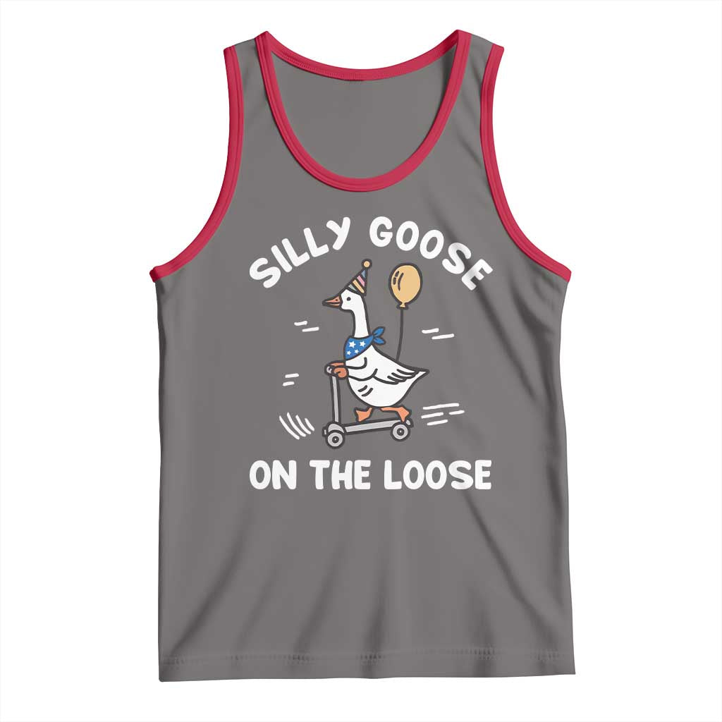 Funny Silly Goose Tank Top Goose On The Loose Animal Humor