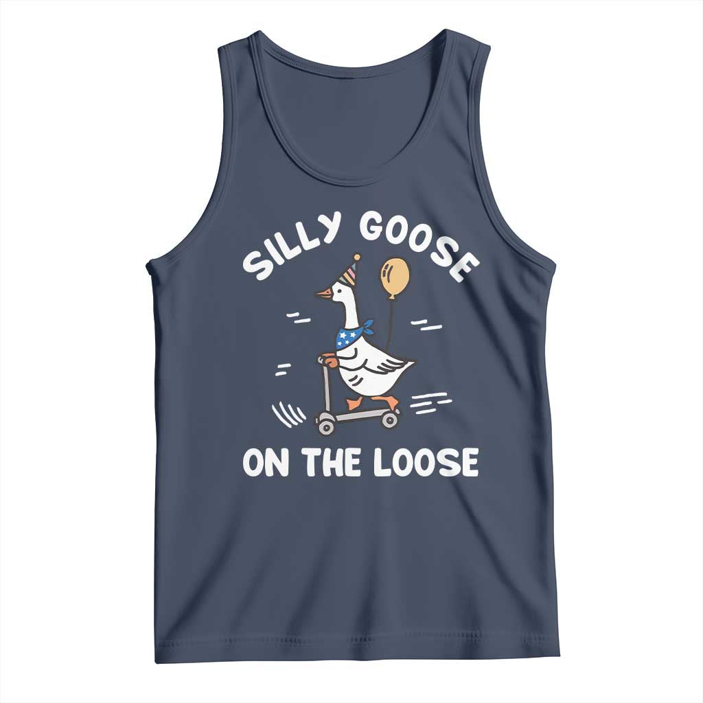 Funny Silly Goose Tank Top Goose On The Loose Animal Humor
