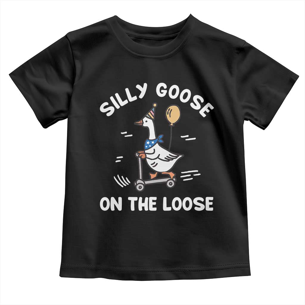 Funny Silly Goose Toddler T Shirt Goose On The Loose Animal Humor