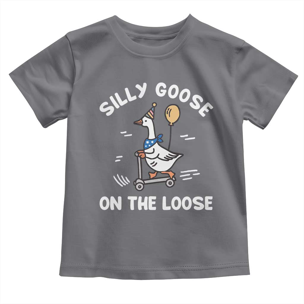 Funny Silly Goose Toddler T Shirt Goose On The Loose Animal Humor