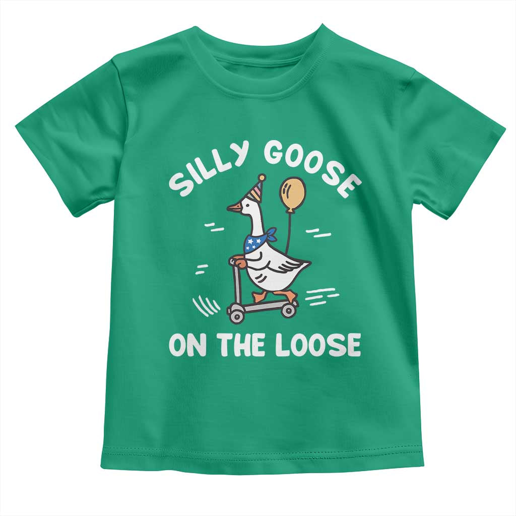 Funny Silly Goose Toddler T Shirt Goose On The Loose Animal Humor