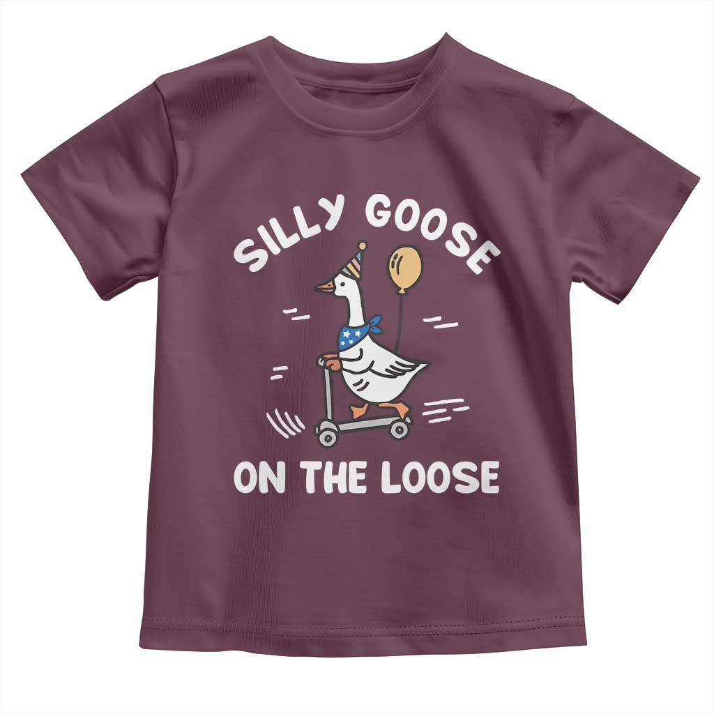 Funny Silly Goose Toddler T Shirt Goose On The Loose Animal Humor