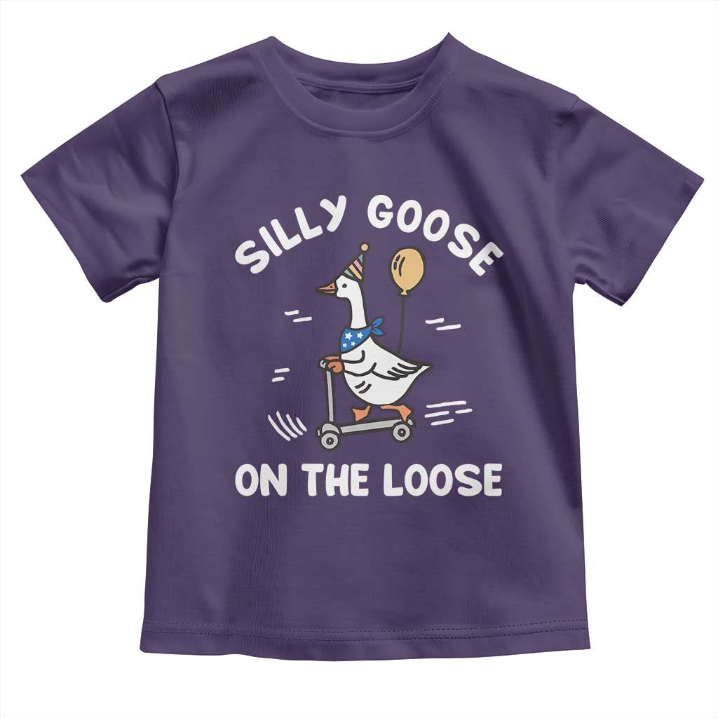Funny Silly Goose Toddler T Shirt Goose On The Loose Animal Humor