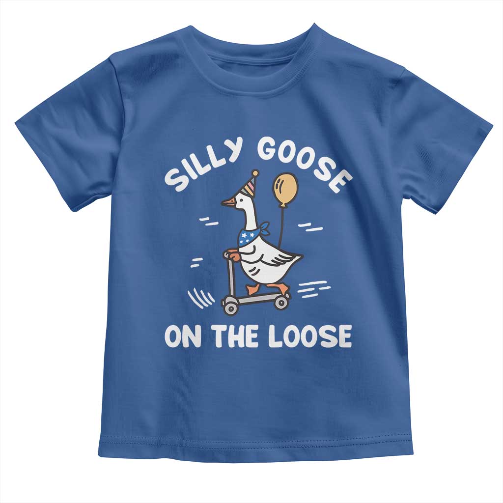 Funny Silly Goose Toddler T Shirt Goose On The Loose Animal Humor