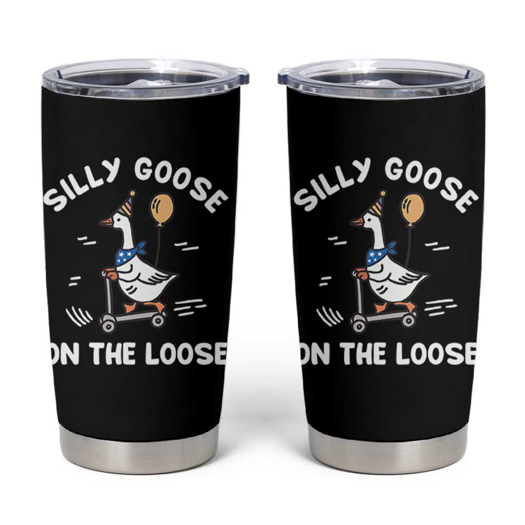 Funny Silly Goose Tumbler Cup Goose On The Loose Animal Humor
