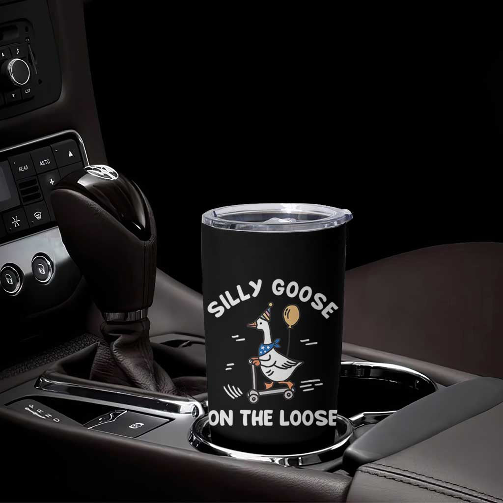 Funny Silly Goose Tumbler Cup Goose On The Loose Animal Humor