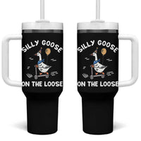 Funny Silly Goose Tumbler With Handle Goose On The Loose Animal Humor