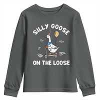 Funny Silly Goose Youth Sweatshirt Goose On The Loose Animal Humor