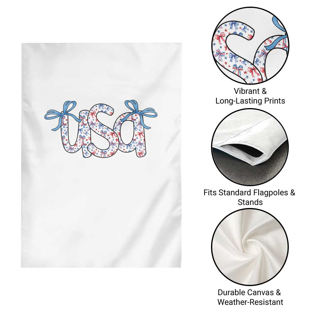 Coquette USA Garden Flag Patriotic American Girl 4th of July - Wonder Print Shop