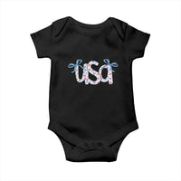 Coquette USA Baby Onesie Patriotic American Girl 4th of July - Wonder Print Shop