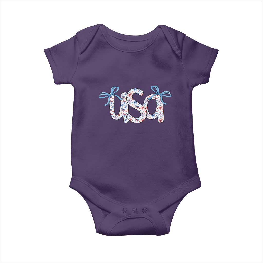 Coquette USA Baby Onesie Patriotic American Girl 4th of July - Wonder Print Shop
