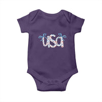Coquette USA Baby Onesie Patriotic American Girl 4th of July - Wonder Print Shop