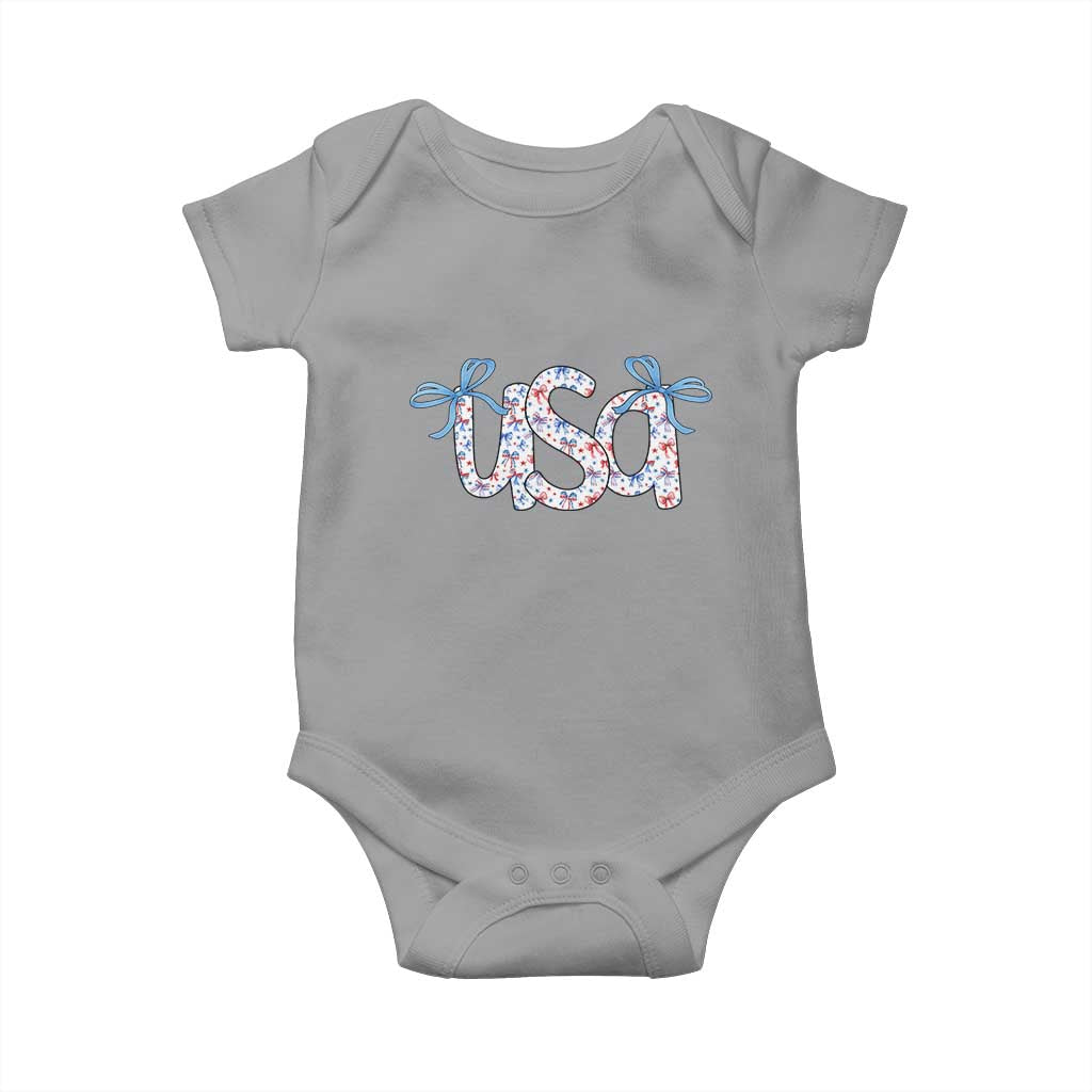 Coquette USA Baby Onesie Patriotic American Girl 4th of July - Wonder Print Shop