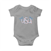 Coquette USA Baby Onesie Patriotic American Girl 4th of July - Wonder Print Shop