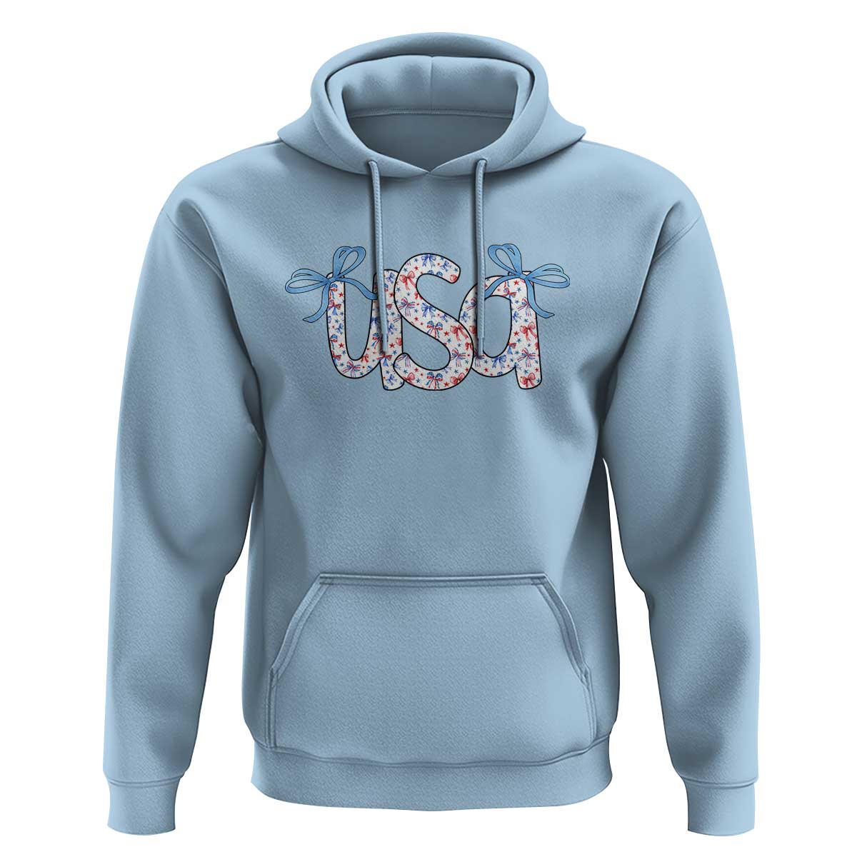 Coquette USA Hoodie Patriotic American Girl 4th of July - Wonder Print Shop