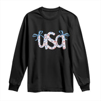 Coquette USA Long Sleeve Shirt Patriotic American Girl 4th of July - Wonder Print Shop