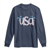 Coquette USA Long Sleeve Shirt Patriotic American Girl 4th of July - Wonder Print Shop