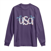 Coquette USA Long Sleeve Shirt Patriotic American Girl 4th of July - Wonder Print Shop