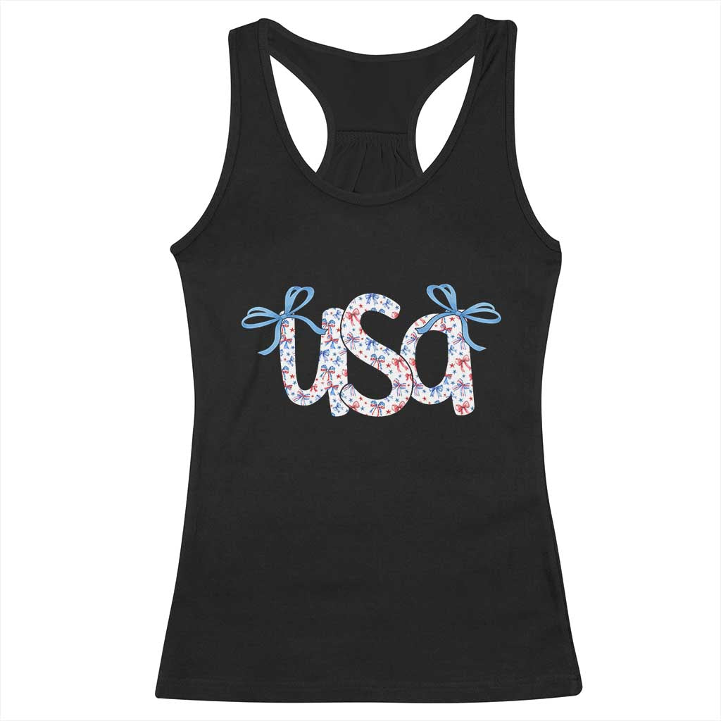 Coquette USA Racerback Tank Top Patriotic American Girl 4th of July - Wonder Print Shop