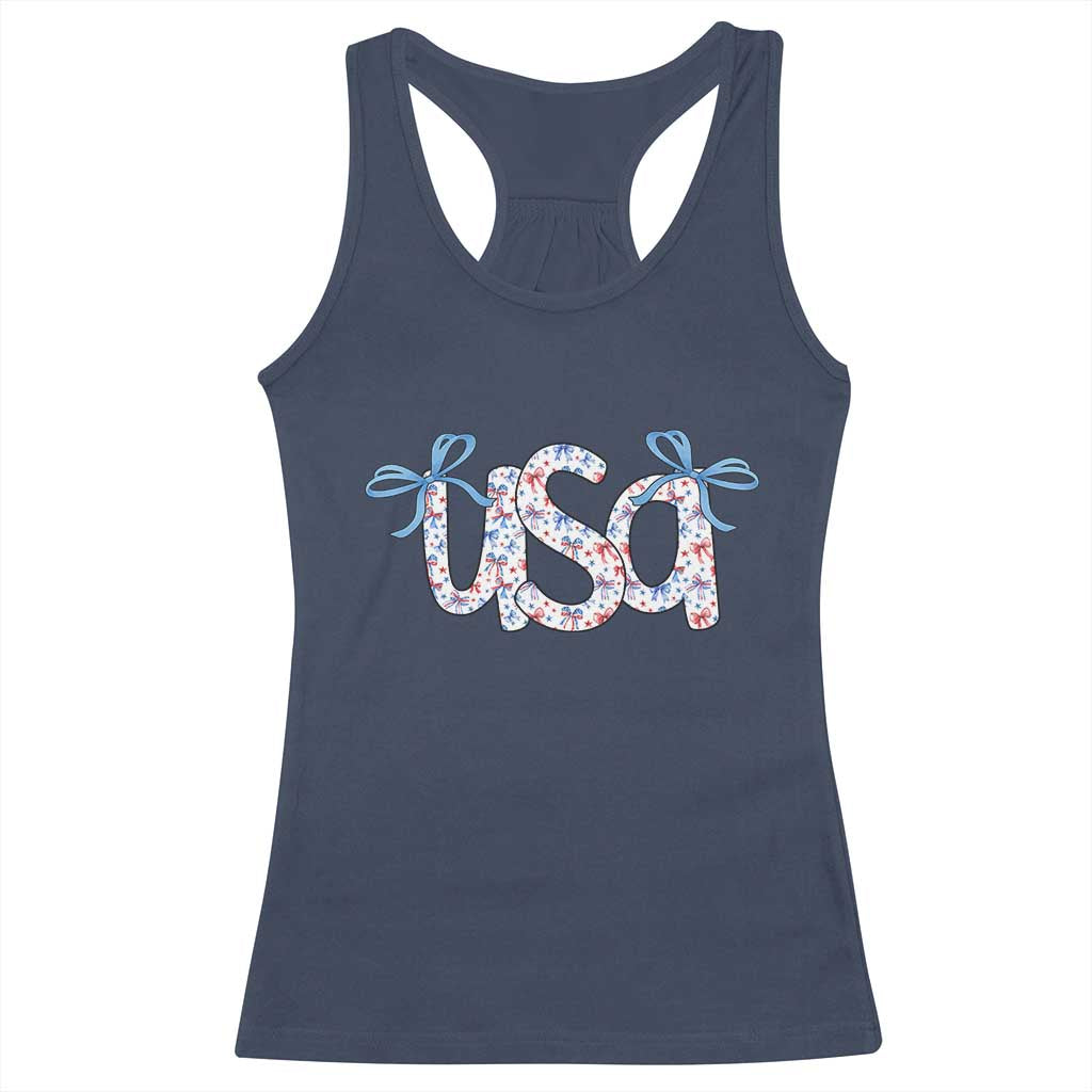 Coquette USA Racerback Tank Top Patriotic American Girl 4th of July - Wonder Print Shop