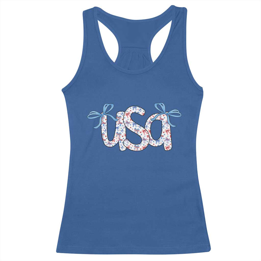 Coquette USA Racerback Tank Top Patriotic American Girl 4th of July - Wonder Print Shop