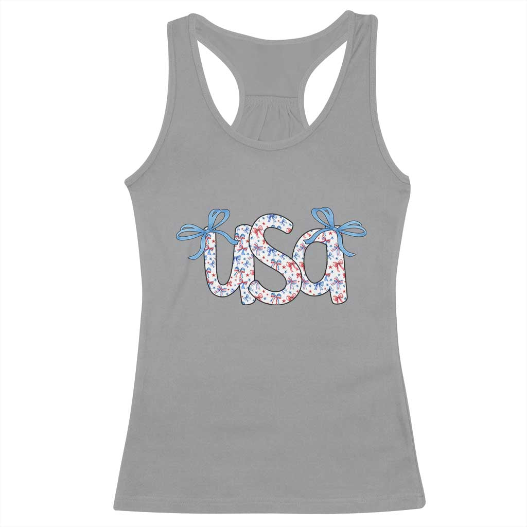 Coquette USA Racerback Tank Top Patriotic American Girl 4th of July - Wonder Print Shop