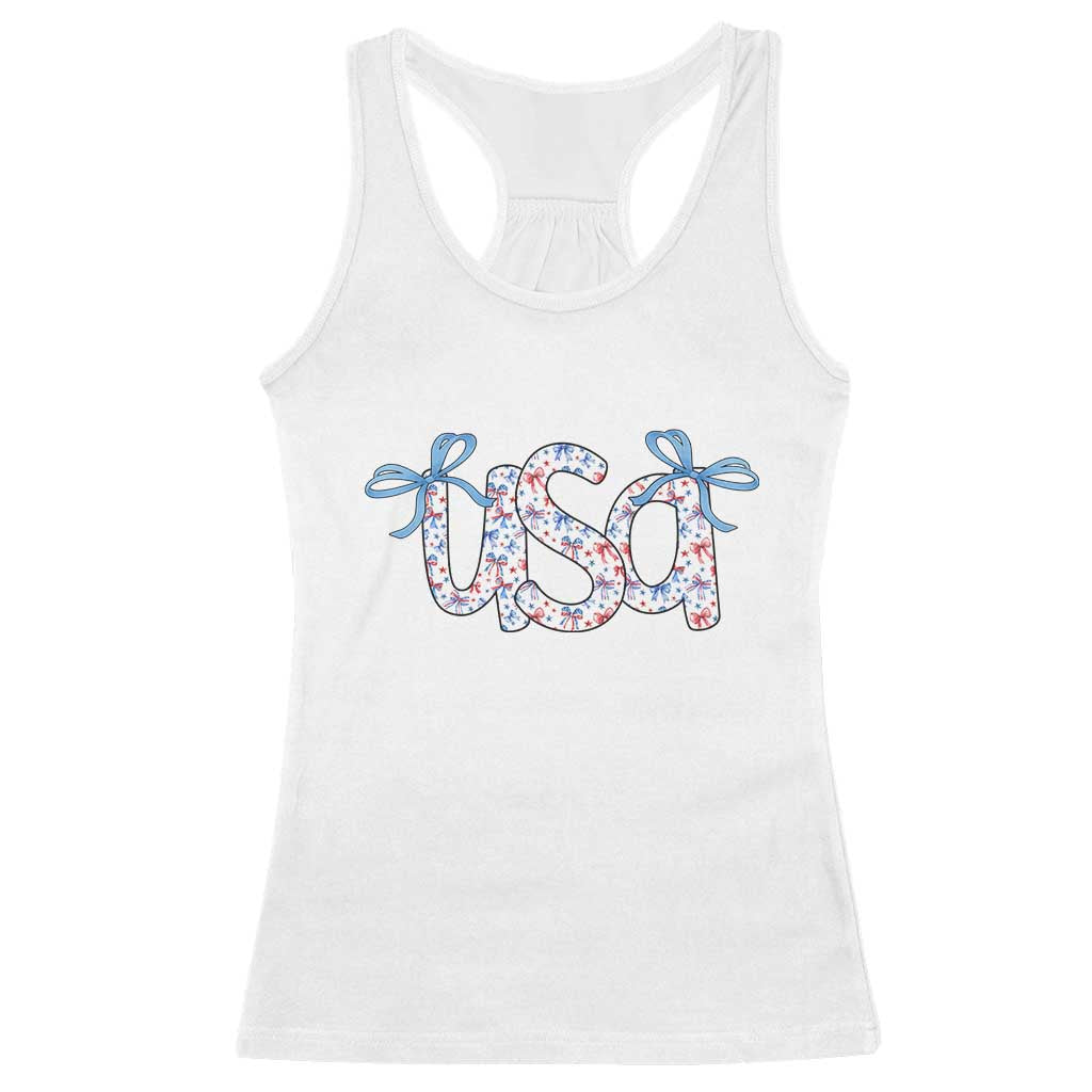 Coquette USA Racerback Tank Top Patriotic American Girl 4th of July - Wonder Print Shop